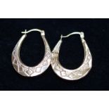 Pair of 9ct gold earrings