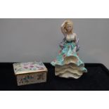 Sandland ware trinket box together with petite lad