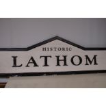 Historic Lathom original metal street sign Length