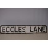 Original Eccles lane street sign Length 88 cm