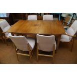 Very good quality Vanson extended dining table & 6