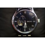 Gents Seiko prestige automatic wristwatch, skeleto