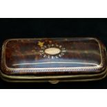 Tortoise shell & gold manicure case