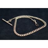 9ct Gold Albert chain with 15ct gold T-bar Total w