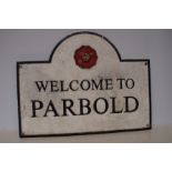 Welcome to Parbold original street sign Length 58