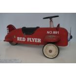 Vintage ride along red flyer aeroplane