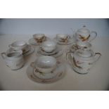 Japanese lithothane part tea set