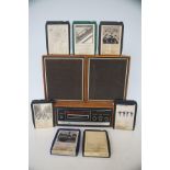 8 Track recorder with speakers, Approx 34 cassette