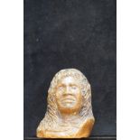 Amber bust carved kauri woman