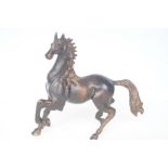 Heavy Bronzed brass horse Height 28 cm