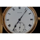 Rolex gold plated full hunter pocket watch, sub se