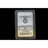 German 1oz silver bar No 366460