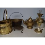 Collection of brass ware & 1 other jam pan