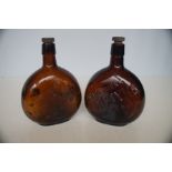 2x 1850's wine bottles 1851 & 1852