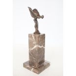Spirit of ecstacy bronze of marble base Height 27
