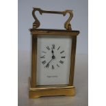 Mappin & Webb carriage clock with key Height 11 cm