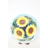 Moorcroft rare sunflower charger Diameter 35 cm