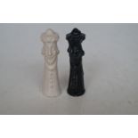 Full ceramic chess set, black & white pieces
