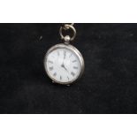 Victorian silver 825 fob watch