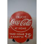 Enjoy Coca-Cola enamel sign