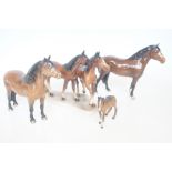 3 Beswick horses & 2 others