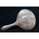 Sterling Silver art nouveau hand held mirror