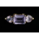 9ct Gold ring set with amethyst