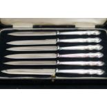 Boxed silver 6 knives