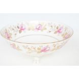 Coalport footed fruit bowl decorated with rose & g