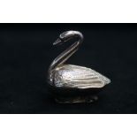 Victorian silver vinaigrette in the form of a swan
