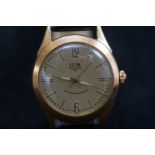 Glashutte Stossgesichert vintage gents wristwatch,