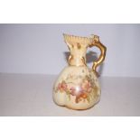 Royal Worcester blush ivory ewer jug, puce back st