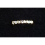 18ct Gold 7 diamond ring Size N.5