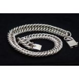 Heavy silver gents neck chain Weight 203 g Length