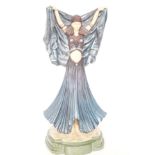 Resin art deco style figure of a lady Height 37 cm