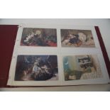 An album of early postcards (Cats) some artist sig