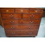 Georgian 5 over 3 chest of drawers with shell deco