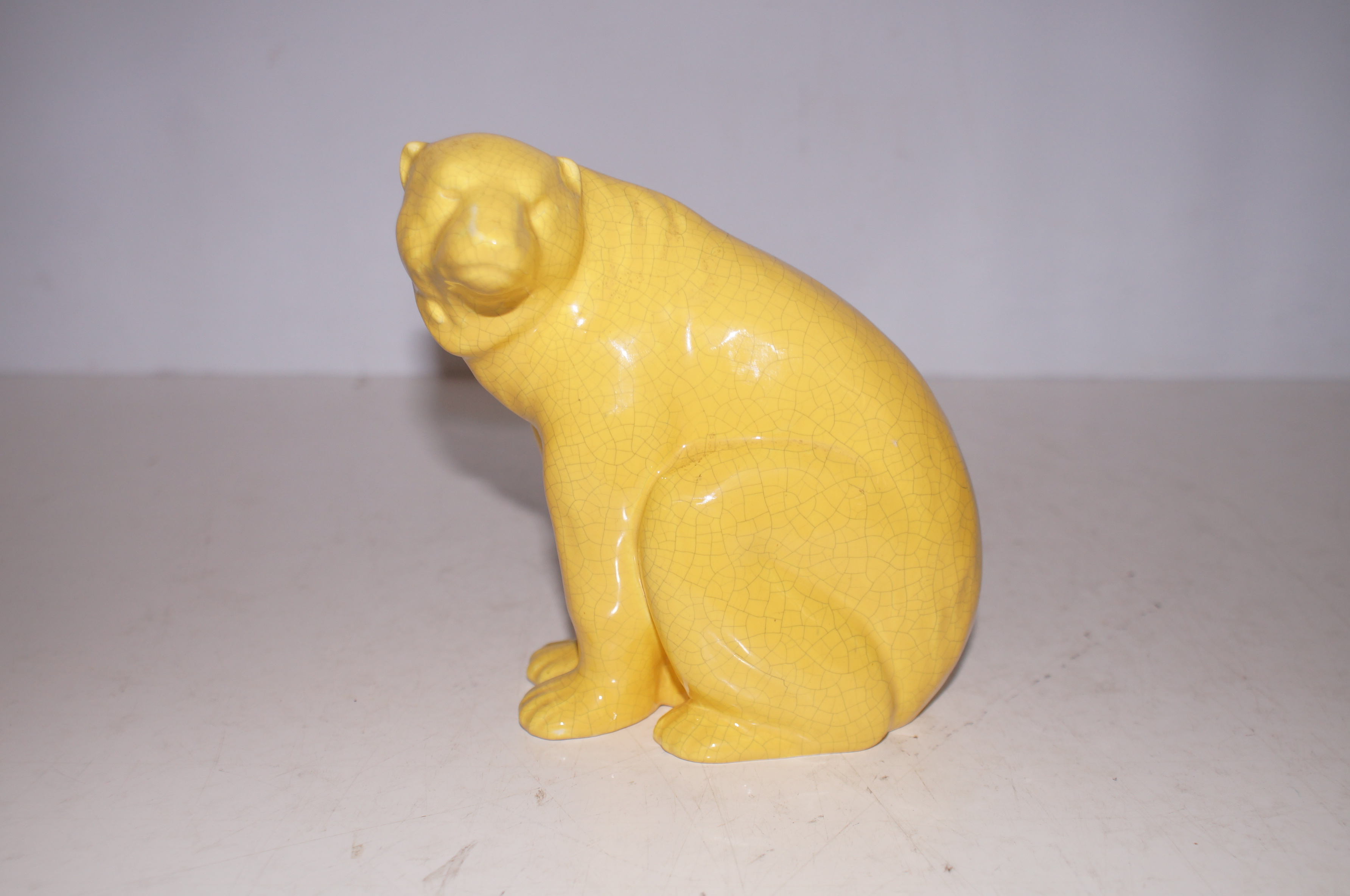 Minton solar yellow polar bear Height 14 cm