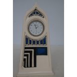 Moorcroft clock in the form of Charles rennie Mack