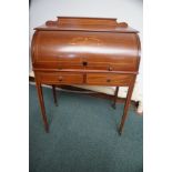 Edwardian roll top bureau.