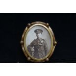 WWI Pinchbeck solider brooch Height 6.5 cm