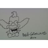 The Simpsons Krusty The Clown sketch, drawn by & s