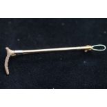 15ct Gold horse riding crop