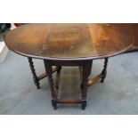 Barley twist gate leg table