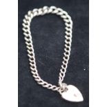 Silver locket bracelet