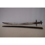 Indian sword with scabbard, possibly military