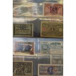 Collection of banknotes, German/Russian 1920's/40'