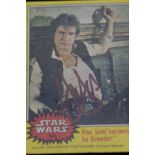 Star Wars Han solo trading card signed by Harrison