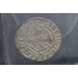 Silver hammeked coin 1496 (Sigismund of Australia