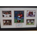 Framed montage of Gary Lineker, autograph with coa